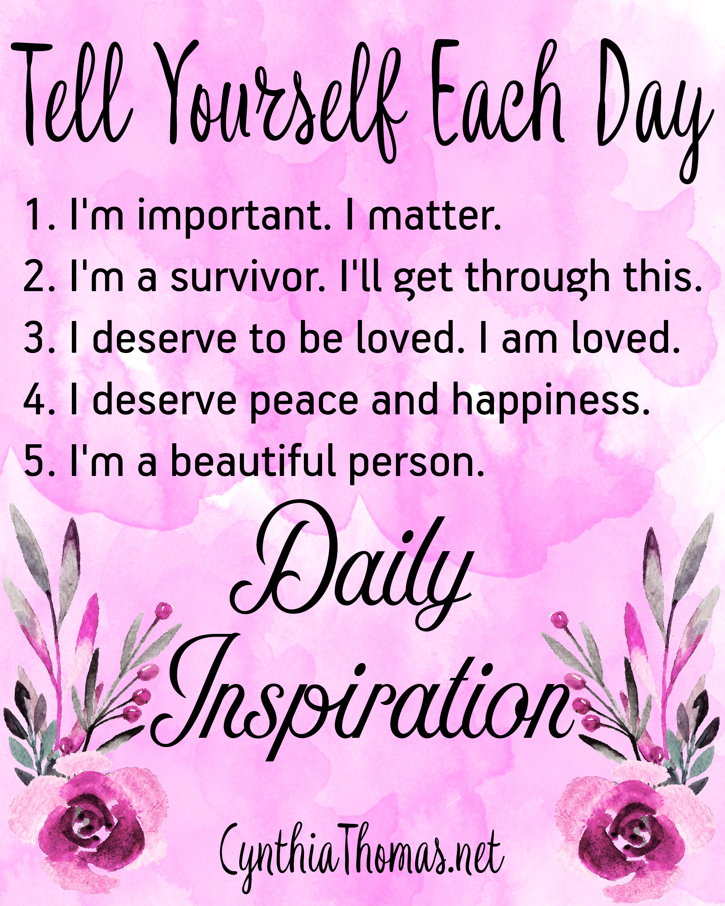 Free – Daily Inspirational Printable Poster