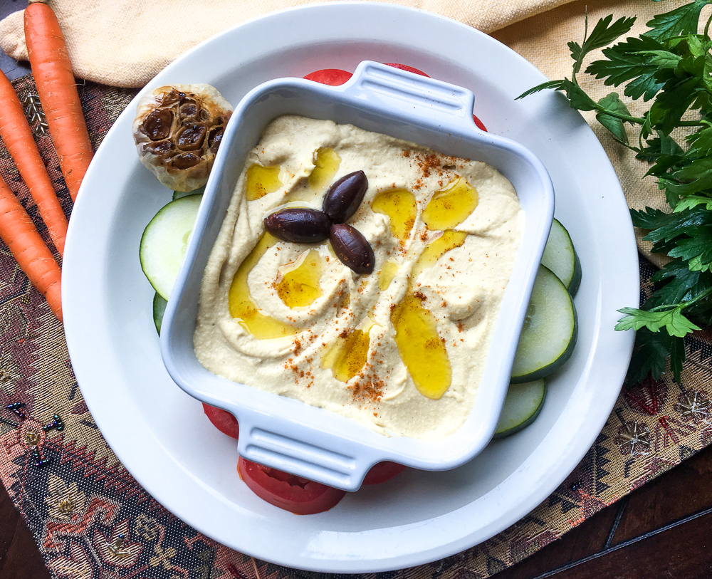 Roasted Garlic Hummus Recipe