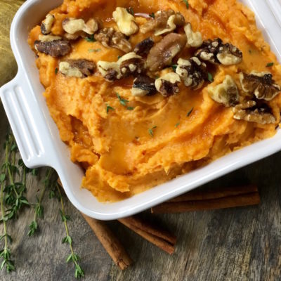 Holiday Creamy Savory Mashed Sweet Potatoes Recipe