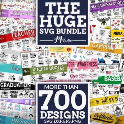 Huge SVG Bundle – Over 700 SVG Cut Files